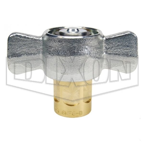 DQC W Wingstyle Interchange Female Coupler, 1/4-18 Nominal, Female NPTF, Brass